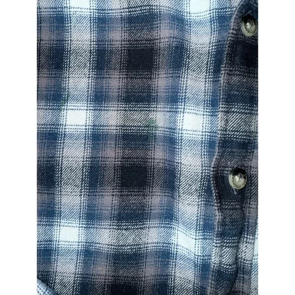Legendary Whitetail Blue Plaid Flannel Shirt Mens Size Large Tall - Picture 3 of 10